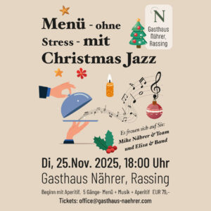 AUSVERKAUFT Menü - ohne Stress - mit Christmas Jazz